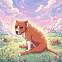 The same pet transformed into Anime style